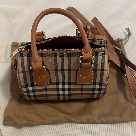 Burberry Checkered Mini Bag with Tan Accents - Picture 1 of 4